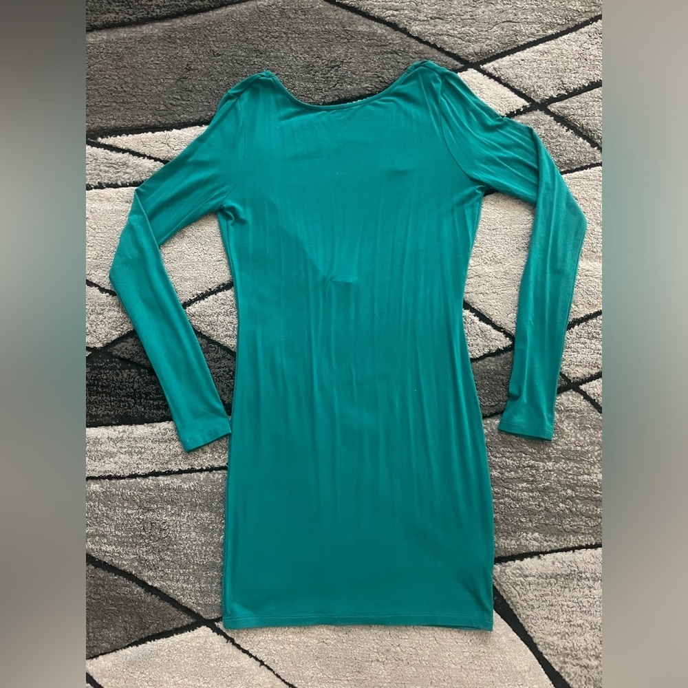 Teal Long Sleeve Dress